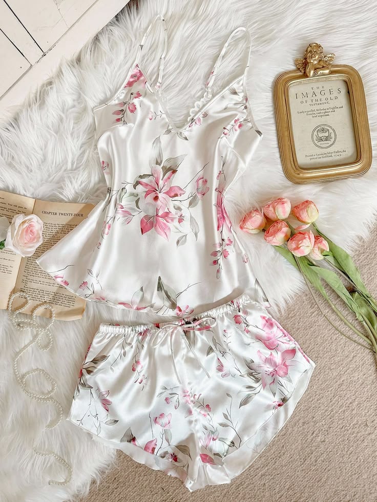 Pijama Seda Floral