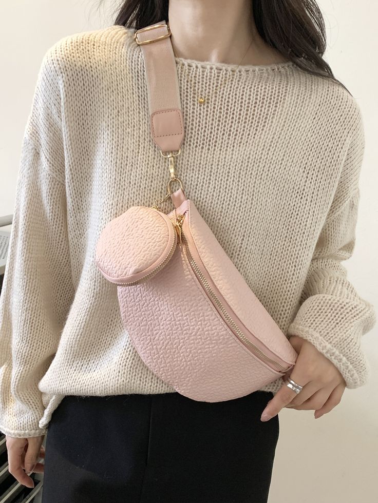 Riñonera Cuero Rosa