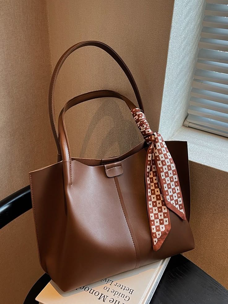 Bolso Tote Cuero Café